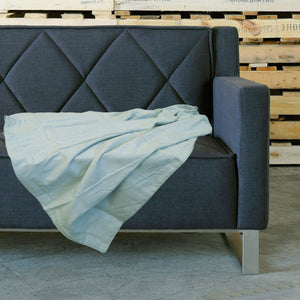 Retro Home Portsea Faux Suede Bed Runner 140 x 170cm Duck Egg Blue