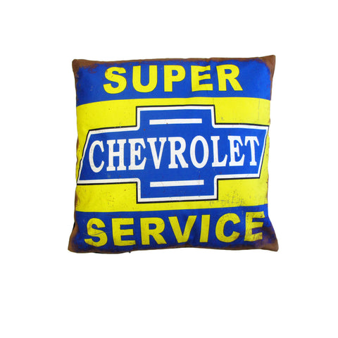 Retro Filled Cushion Chevrolet Super Service 40 x 40cm