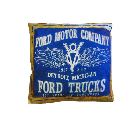 Retro Filled Cushion Ford Trucks 40 x 40cm