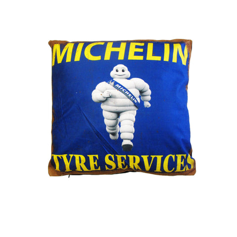 Retro Filled Cushion Michelin Man Tyre Services 40 x 40cm