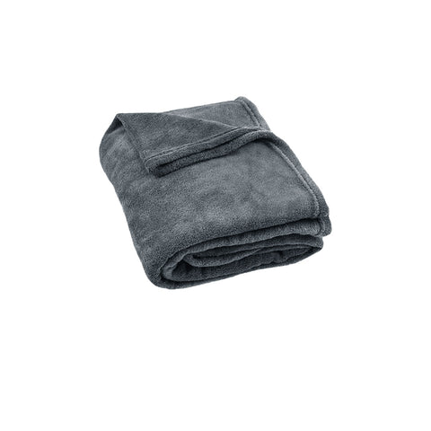 Urban Ultra Soft Coral Fleece Throw Rug 240gsm 120 x 150cm Charcoal Grey