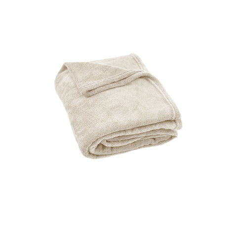 Urban Ultra Soft Coral Fleece Throw Rug 240gsm 120 x 150cm Oatmeal