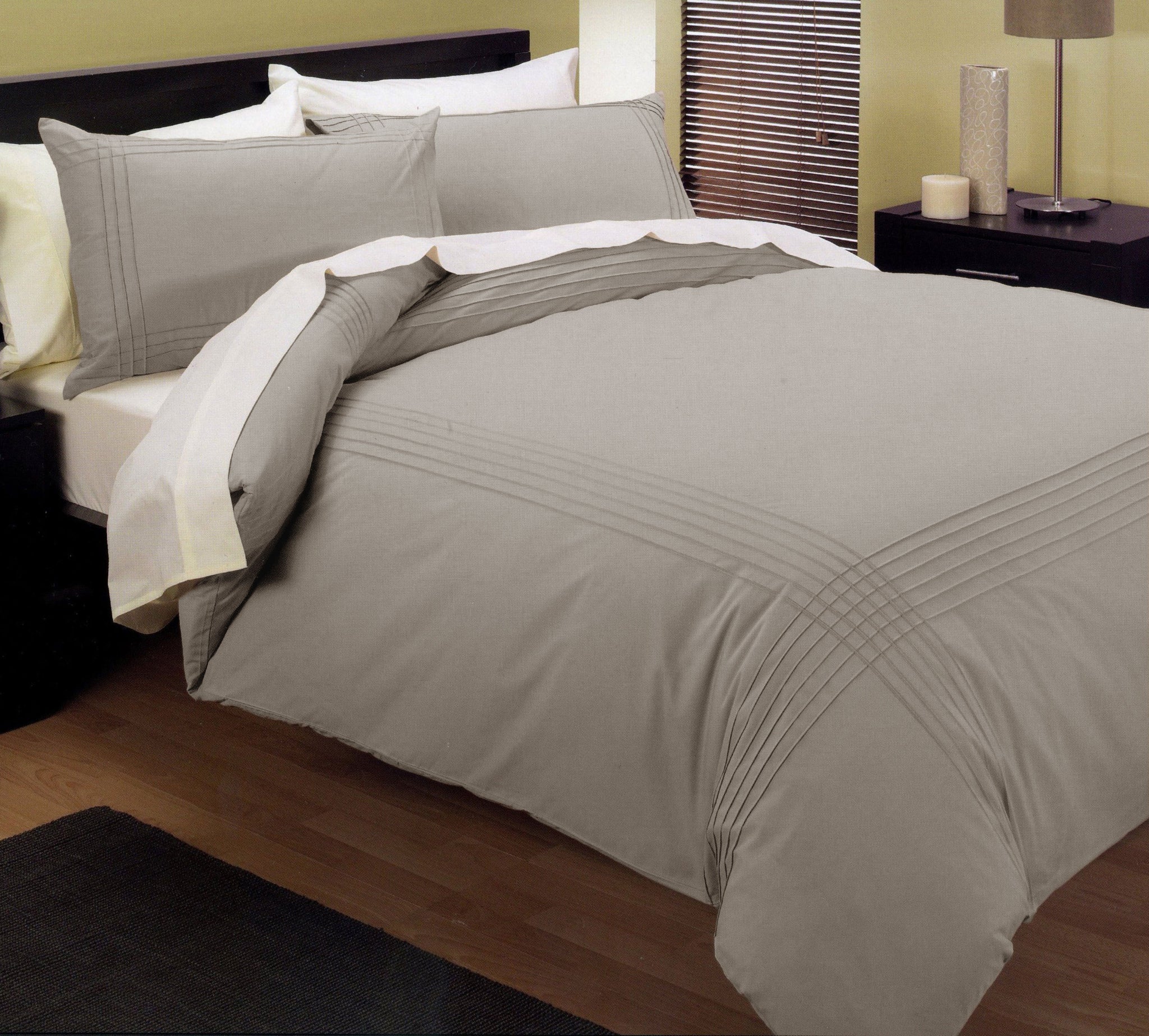 Shangri-La Kingtex 225TC Pintuck Quilt Doona Duvet Cover Set Linen Queen