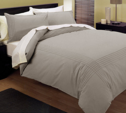 Shangri-La Kingtex 225TC Pintuck Quilt Doona Duvet Cover Set Linen Queen