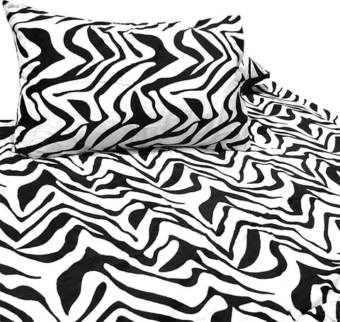 Shangri-La Printed Faux Fur White Tiger Quilt Doona Duvet Cover Set Queen