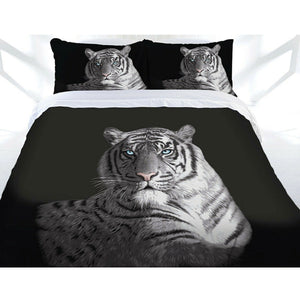 Just Home Black Blue Eyes Quilt Doona Duvet Cover Set Queen