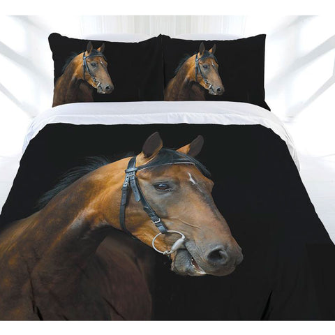 Just Home Dark Rider Quilt Doona Duvet Cover Set Single