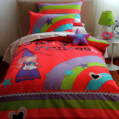 Cubby House Fairy Princess Quilt Doona Duvet Cover Set Double