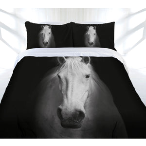 Just Home Midnight Horse Quilt Doona Duvet Cover Set Queen