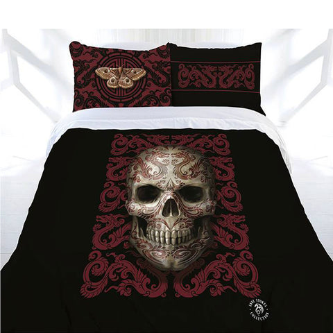 Anne Stokes Oriental Skull Quilt Doona Duvet Cover Set Single