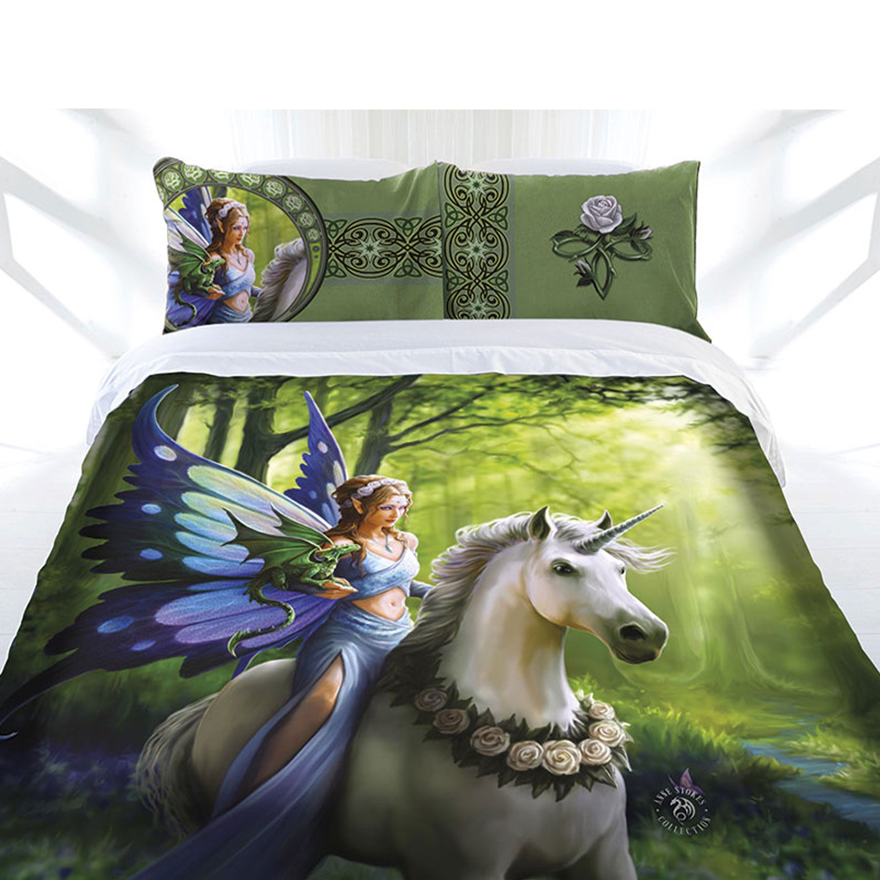Anne Stokes Realm of Enchantment Quilt Doona Duvet Cover Set King