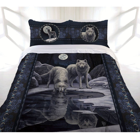 Lisa Parker Warrior Of Winter Wolves Quilt Doona Duvet Cover Set King