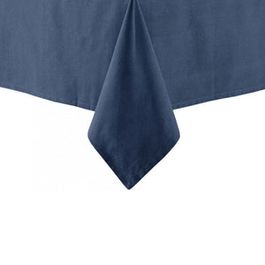 Ladelle Base Navy Linen Look 100% Cotton Tablecloth Rectangular 150 x 300cm