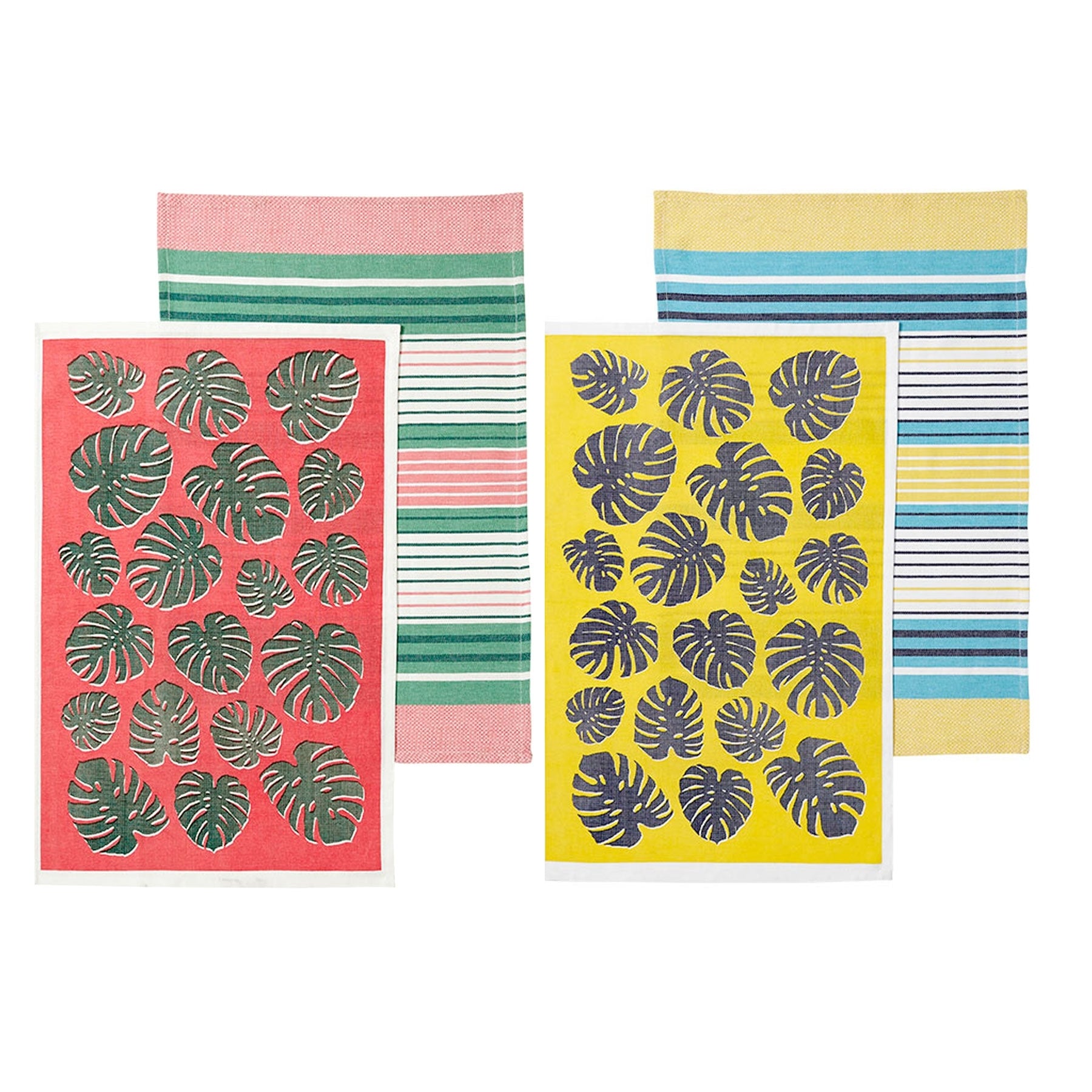 Ladelle Set of 4 Bahamas Kitchen Cotton Tea Towels