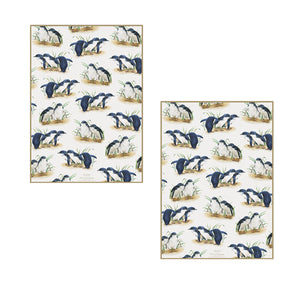 Set of 2 Birds of Australia Kitchen Tea Towels Penguin 50 x 70cm