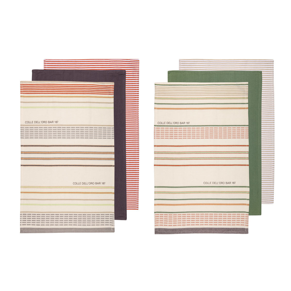 Set of 6 Sanctuary Cotton Kitchen Tea Towels 50 x 70 cm Mix