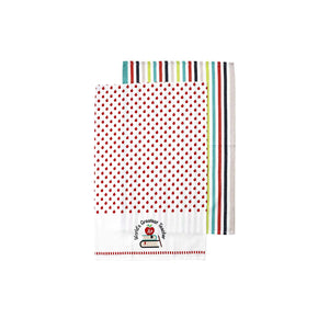 Ladelle Set of 2 World's Greatest Teacher Kitchen Cotton Tea Towels