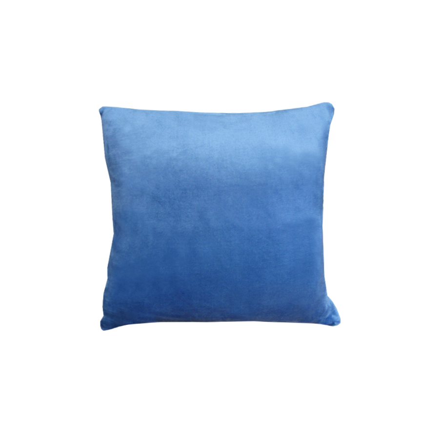 Alastairs Augusta Faux Mink Filled Cushion Square 43cm Denim Blue
