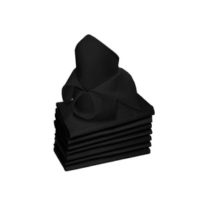 Rans Set of 8 Lollipop Cotton Napkins 45 x 45cm Black