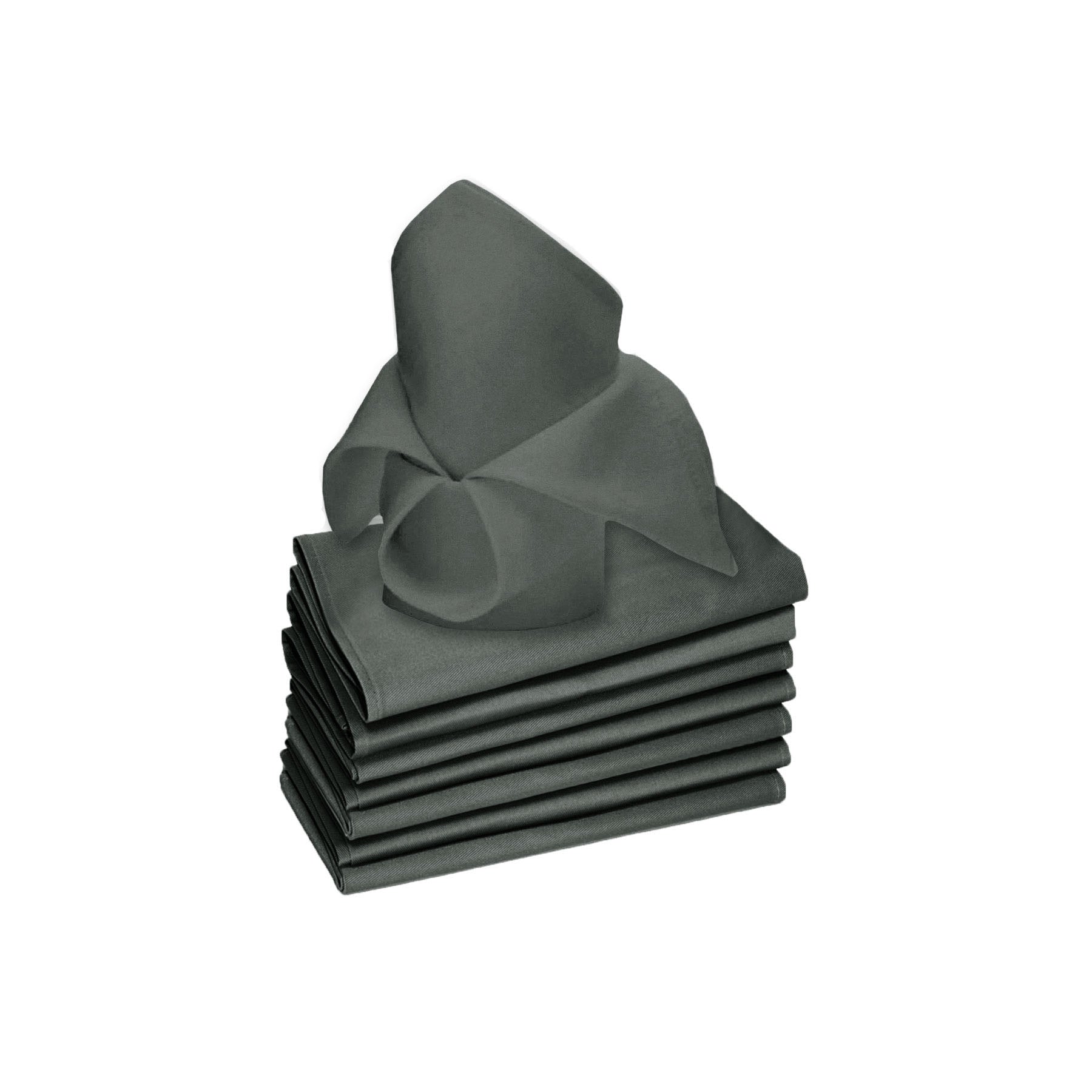 Rans Set of 8 Lollipop Cotton Napkins 45 x 45cm Charcoal Grey