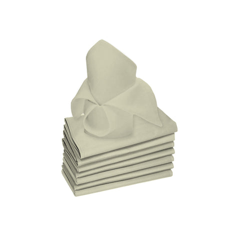 Rans Set of 8 Lollipop Cotton Napkins 45 x 45cm Light Grey Oatmeal