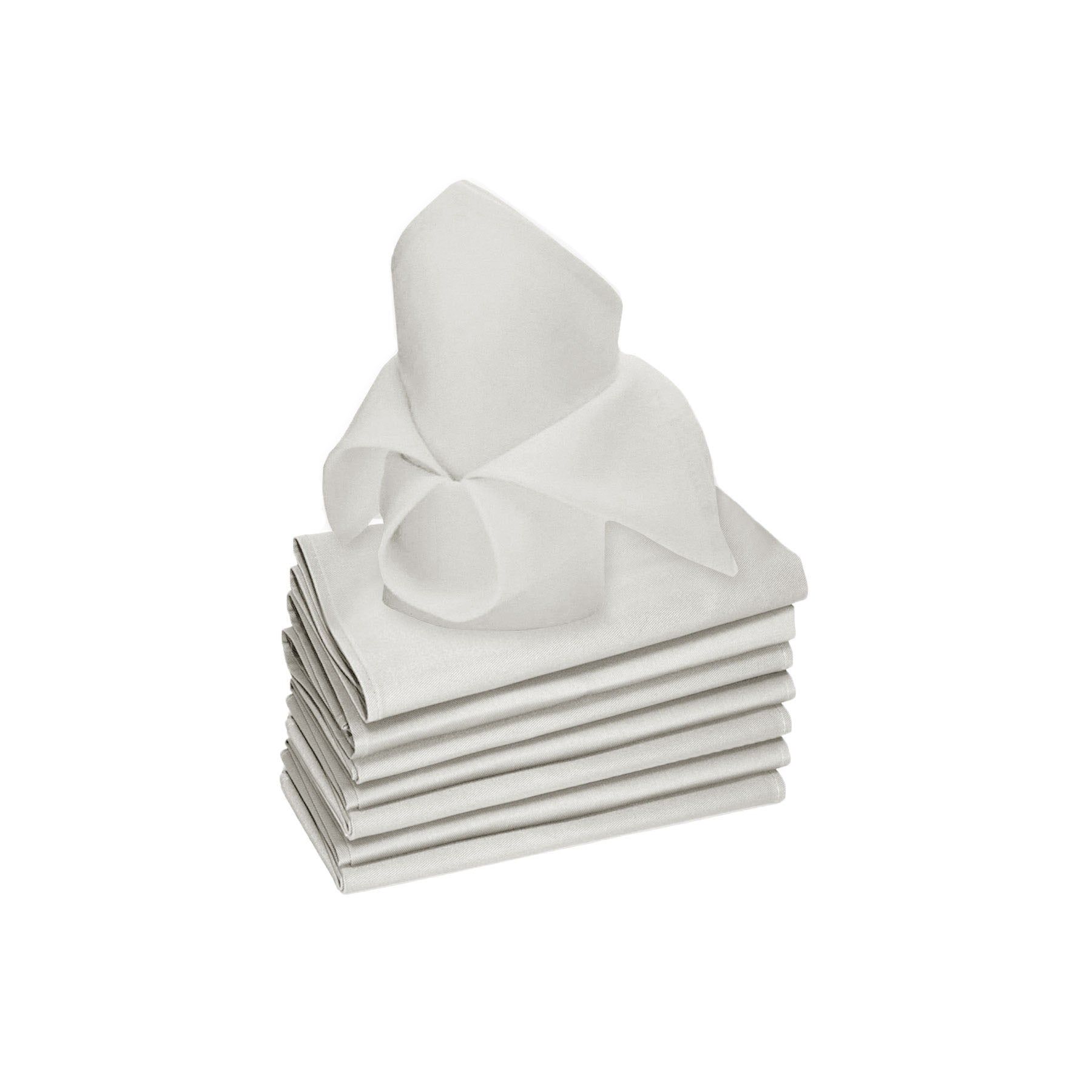 Rans Set of 8 Lollipop Cotton Napkins 45 x 45cm White