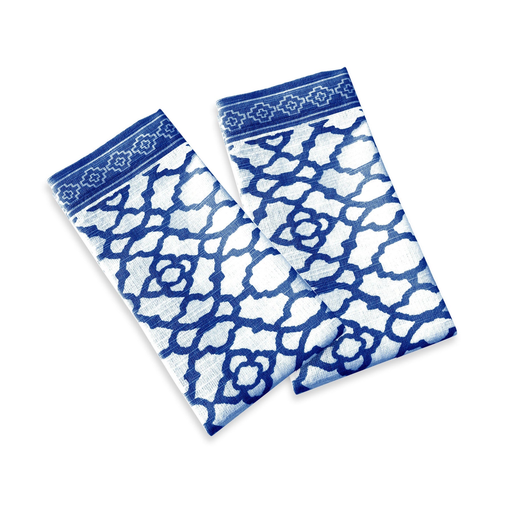 Rans Set of 2 Cotton Vintage Napkins 45 x 45cm Indigo