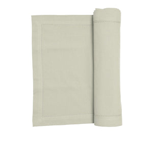 Rans Elegant Cotton Hemstitch Table Runner Beige Oatmeal 180 x 33cm