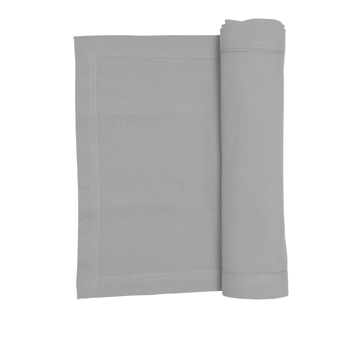 Rans Elegant Cotton Hemstitch Table Runner 180 x 33cm Grey