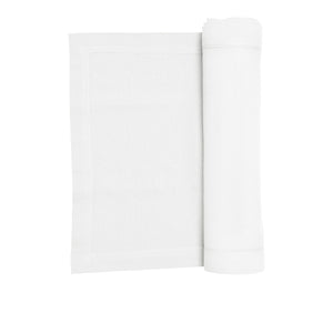 Rans Elegant Cotton Hemstitch Table Runner White 180 x 33cm