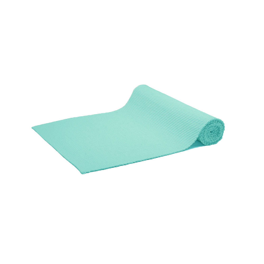 Rans Lollipop Cotton Ribbed Table Runner 135x33cm Island Paradise Blue Aqua