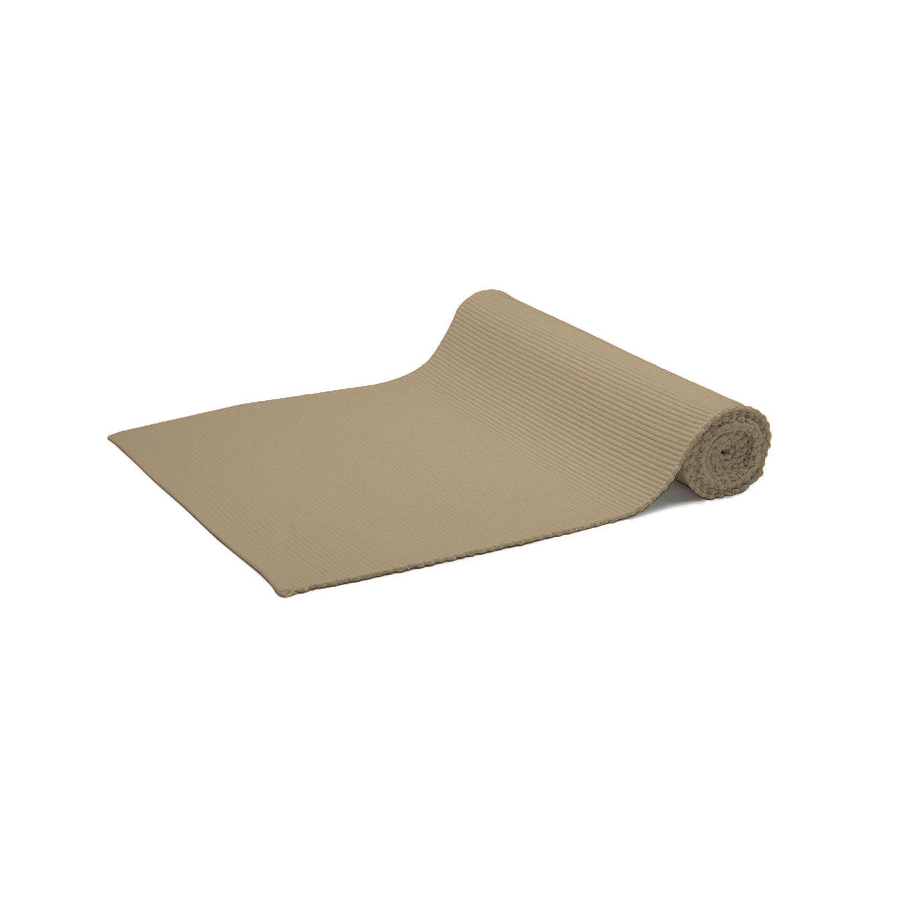 Rans Lollipop Cotton Ribbed Table Runner 135x33cm Taupe Brown