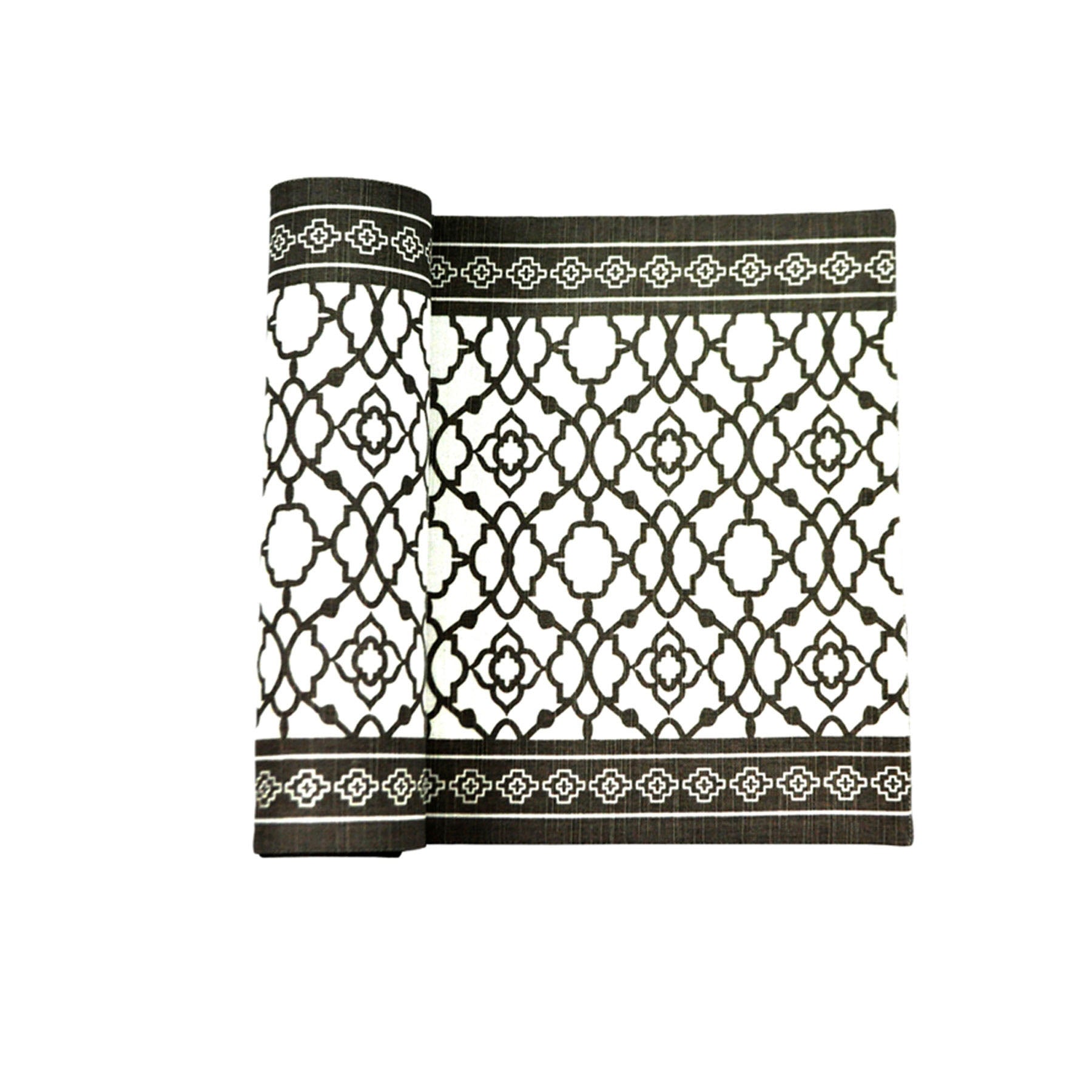 Rans Cotton Vintage Table Runner 150x33cm Black