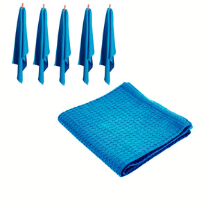 Rans Set of 6 Cotton Waffle Tea Towels 50x70 cm Aqua Blue
