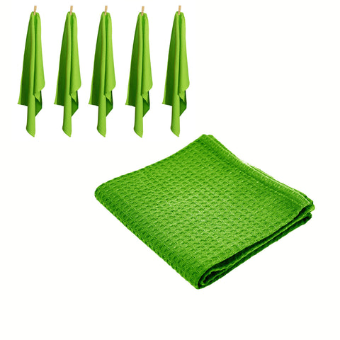 Rans Set of 6 Cotton Waffle Tea Towels 50x70 cm Lime Green