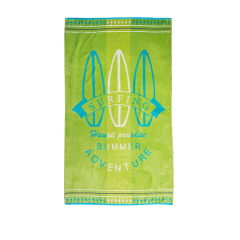 Premium Cotton Velour Jacquard Beach Towel Surfing