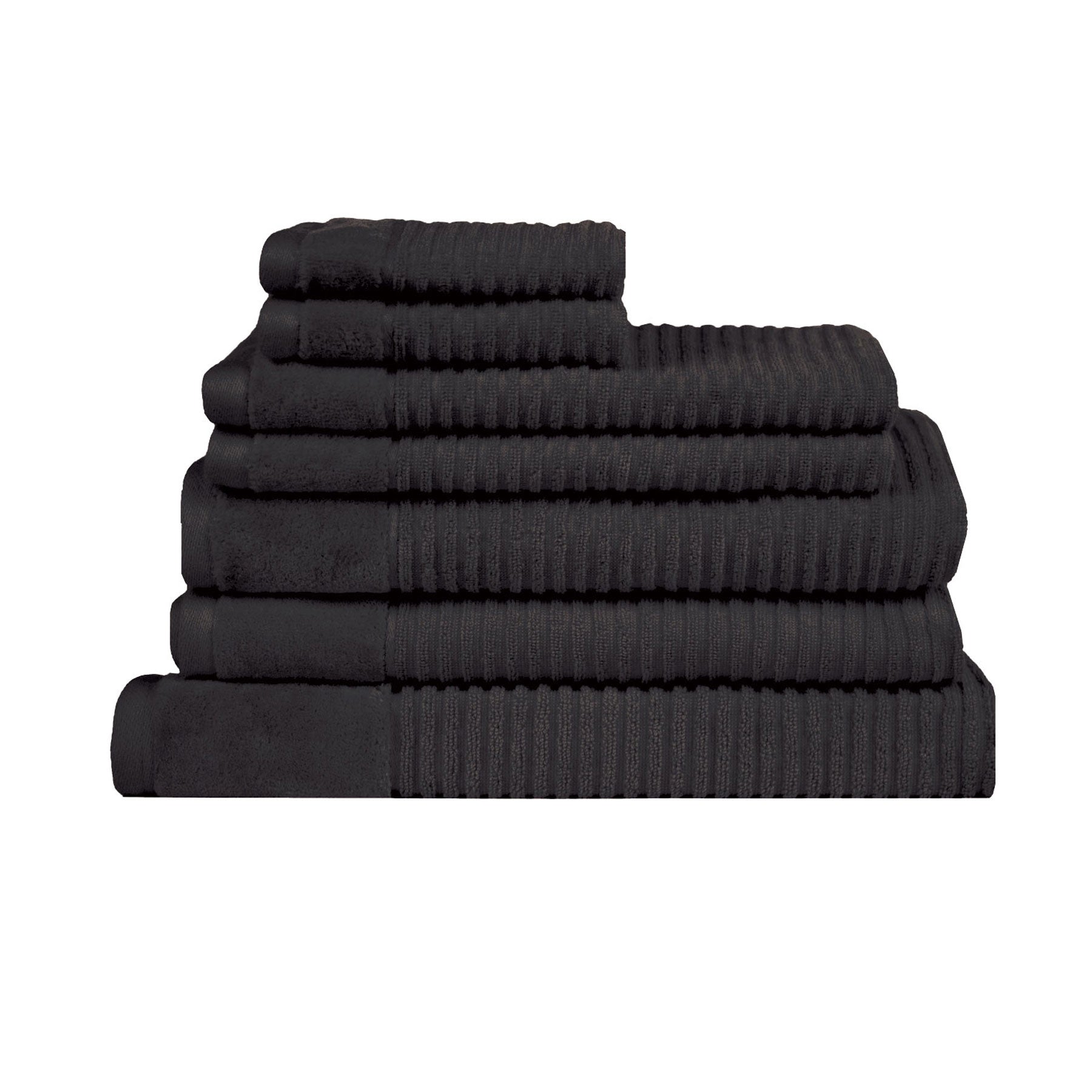 Royal Excellency 7 Piece Cotton Bath Towel Set Black