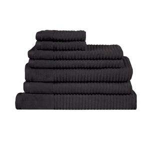 Royal Excellency 7 Piece Cotton Bath Towel Set Black