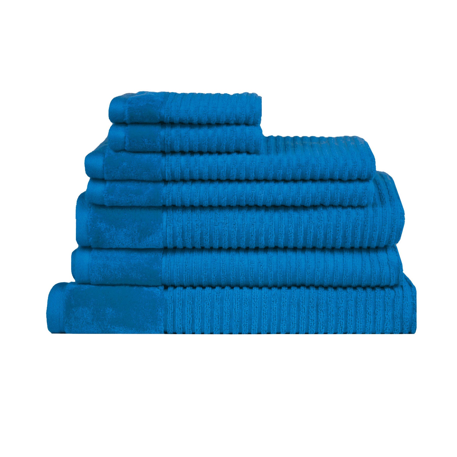 Royal Excellency 7 Piece Cotton Bath Hand Mat Washer Towel Set 650gsm Teal