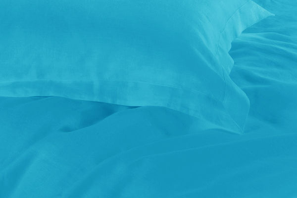 1000TC Tailored King Size Light Blue Duvet Quilt Cover Set