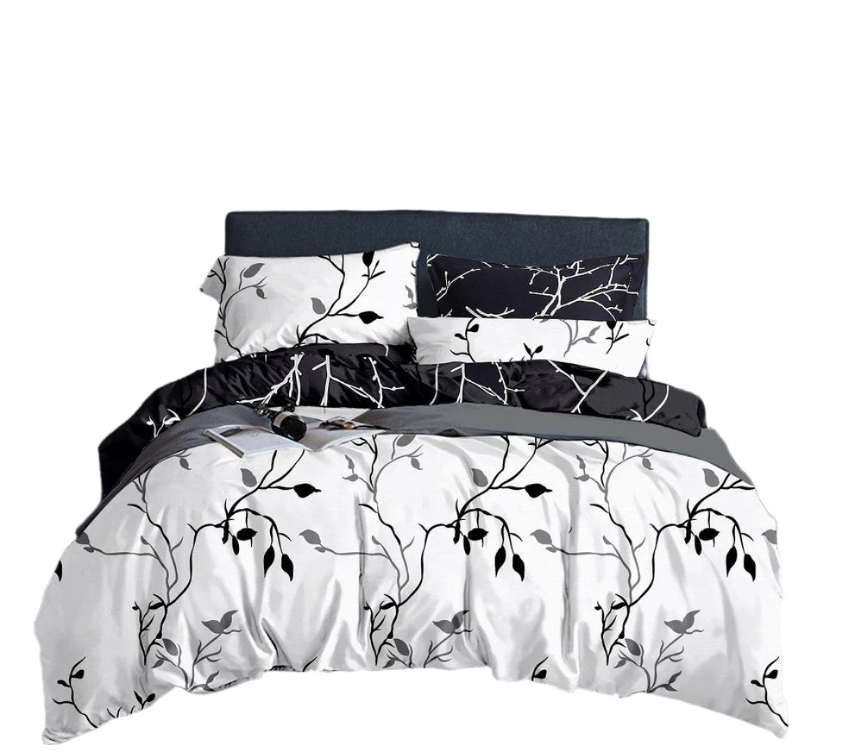 Tree Reversible King Size White Duvet Doona Quilt Cover Set