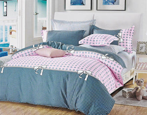 Pink Dots King Size Bed Quilt/Duvet Duvet Cover Set