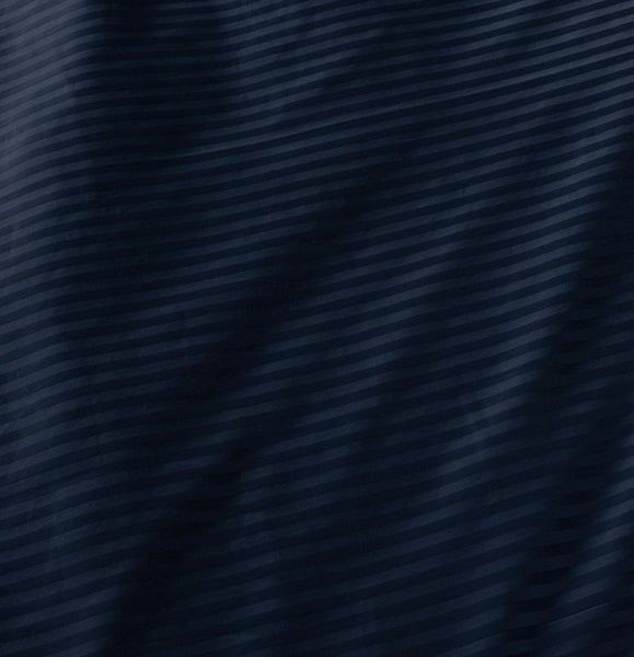 1000TC Ultra Soft Striped King Size Midnight Blue Duvet Quilt Cover Set