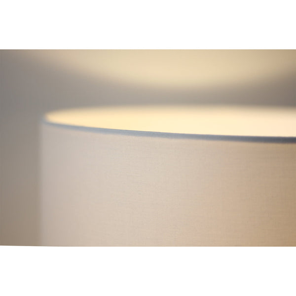 Jeanne LED Spiral Bedside Coffee Side Table Lamp Light Chrome Base White Shade
