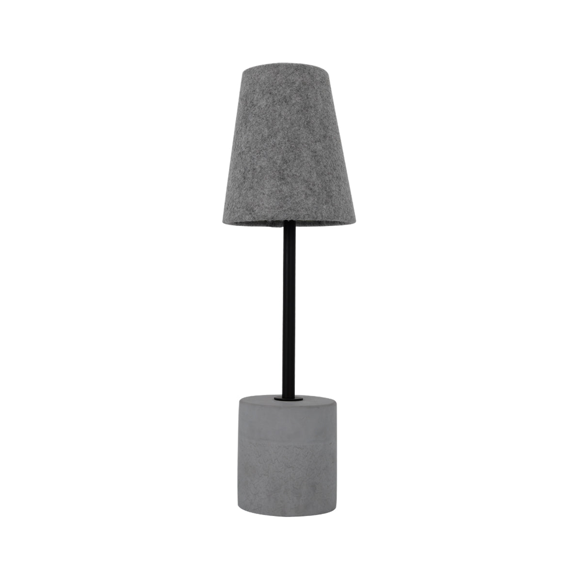 Jerome Bedside Coffee Side Table Lamp Light Grey Concrete Base Cone Shade
