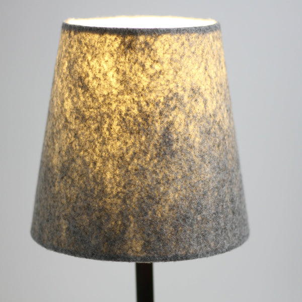 Jerome Bedside Coffee Side Table Lamp Light Grey Concrete Base Cone Shade