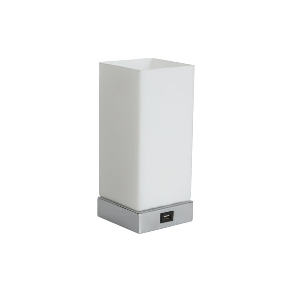 Jessica Rectangle Touch Side End Coffee Table Lamp Light USB Port